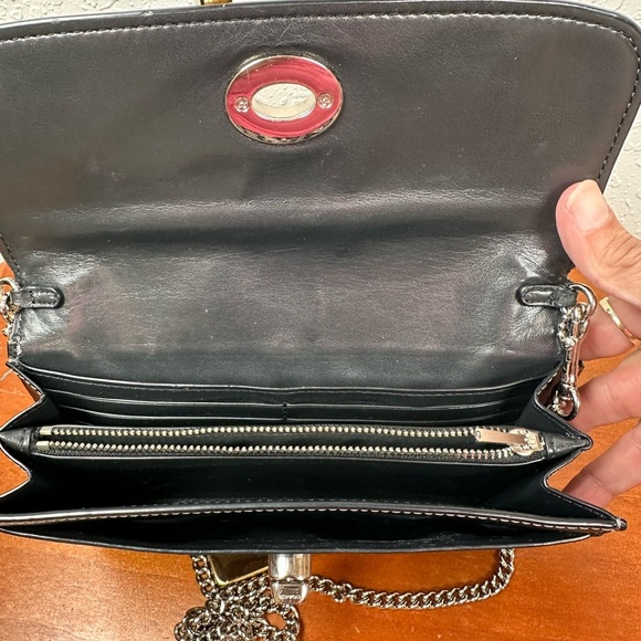 Coach Chain Crossbody In Metallic Signature Canvas And Leather With Turnlock - Picture 11 of 16